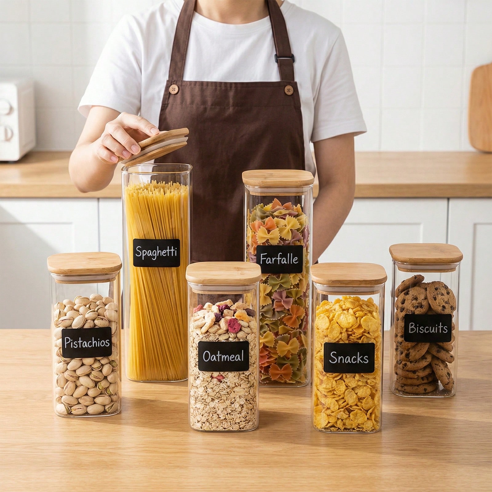 Kitchen Baking Storage Containers - Recipientes de vidro para armazenamento de