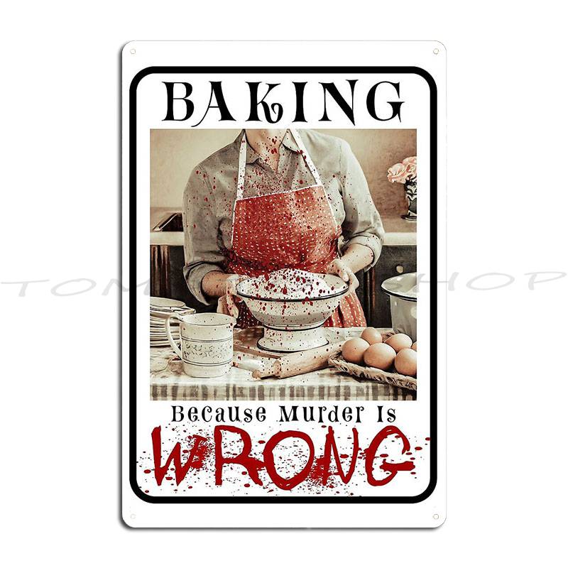 Kitchen And Baking Life - Placa de Metal Retrô Personalizada para
