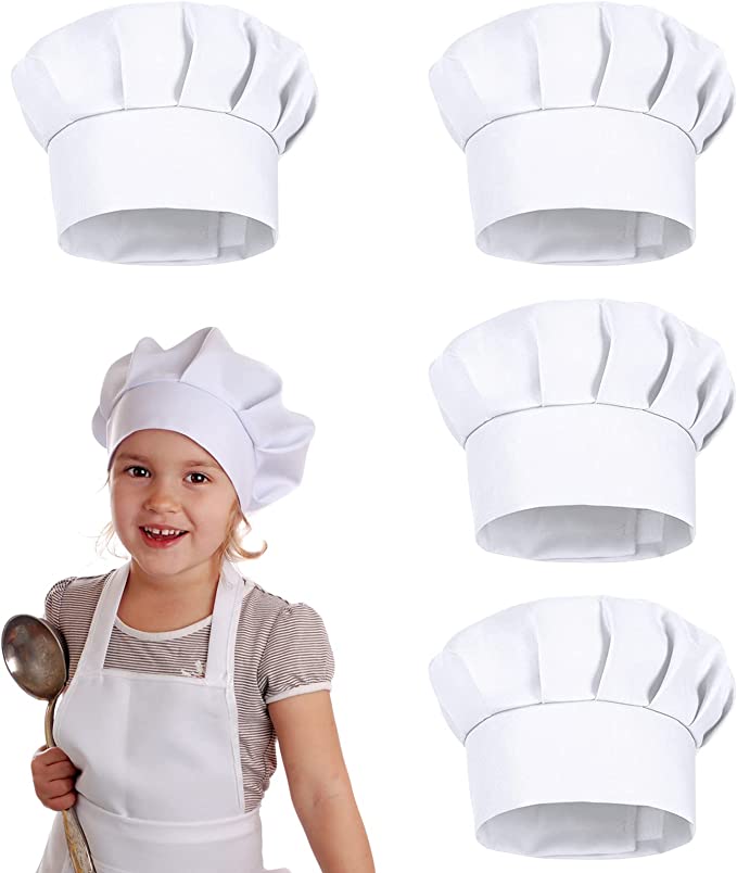 Kitchen Baker - 4 Peças Chapéu de Chef Branco