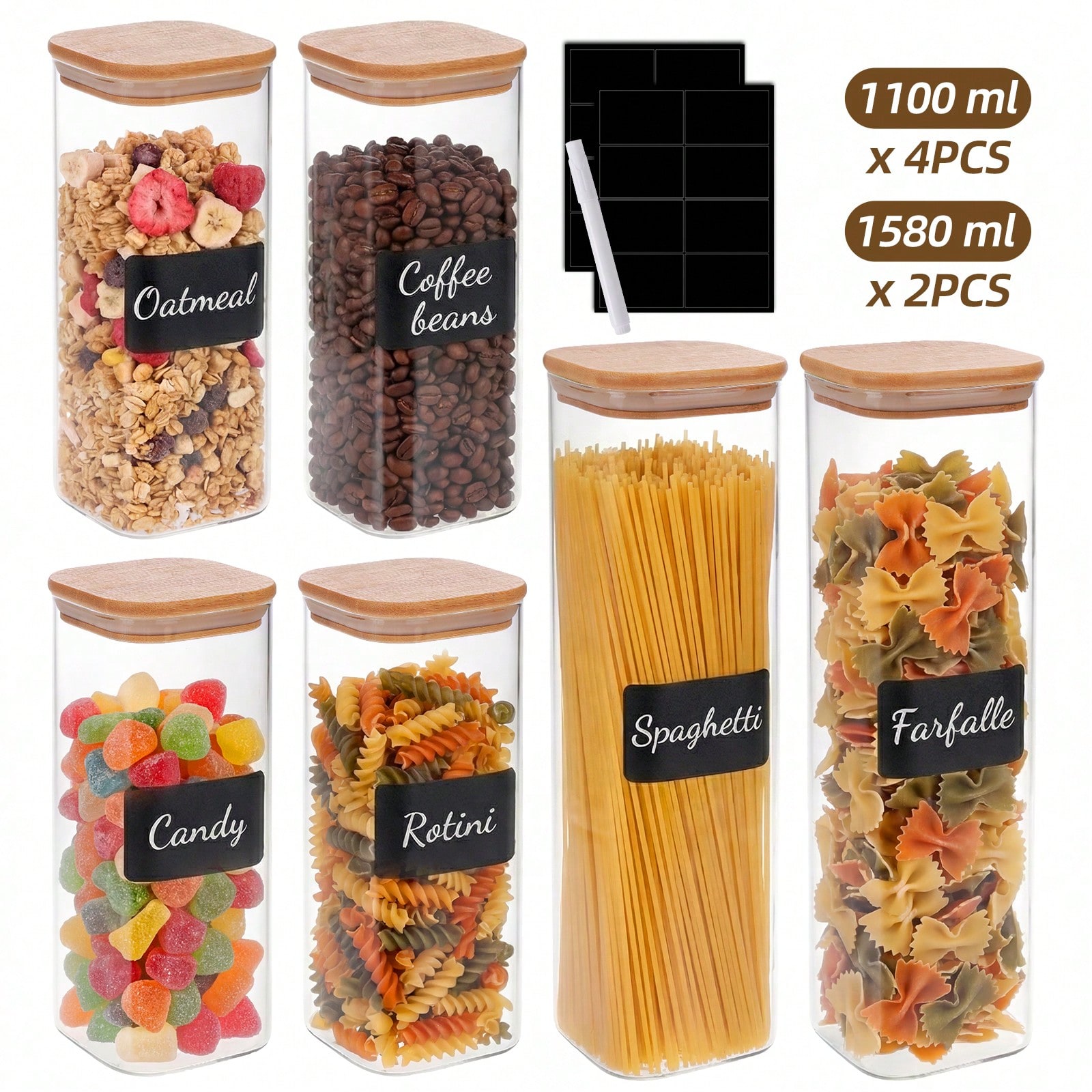 Recipientes de vidro para arma - Kitchen Baking Storage Containers avaliação e preço