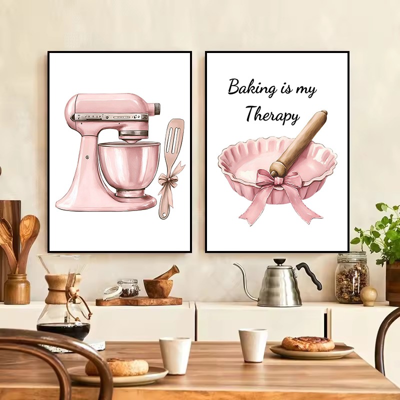 Retro rosa cozinha bonito mist - Kitchen And Baking Life avaliação e preço
