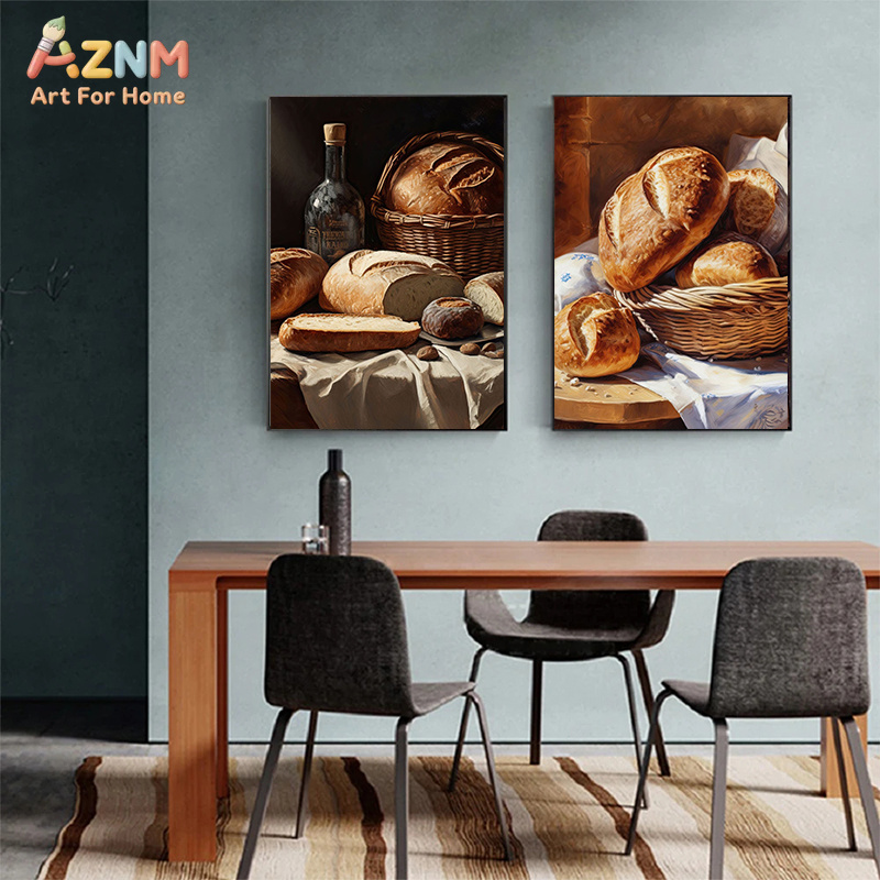 Pintura Realista de Pão Recém- - Kitchen And Baking Life avaliação e preço