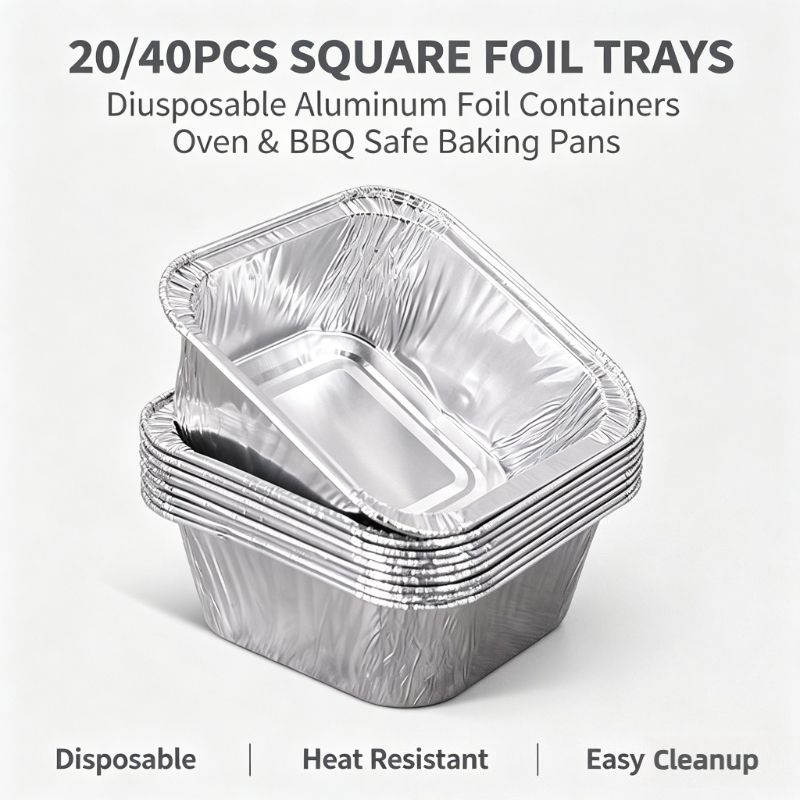 20/40 Peças Bandejas Quadradas - Kitchen Baking Storage Containers avaliação e preço