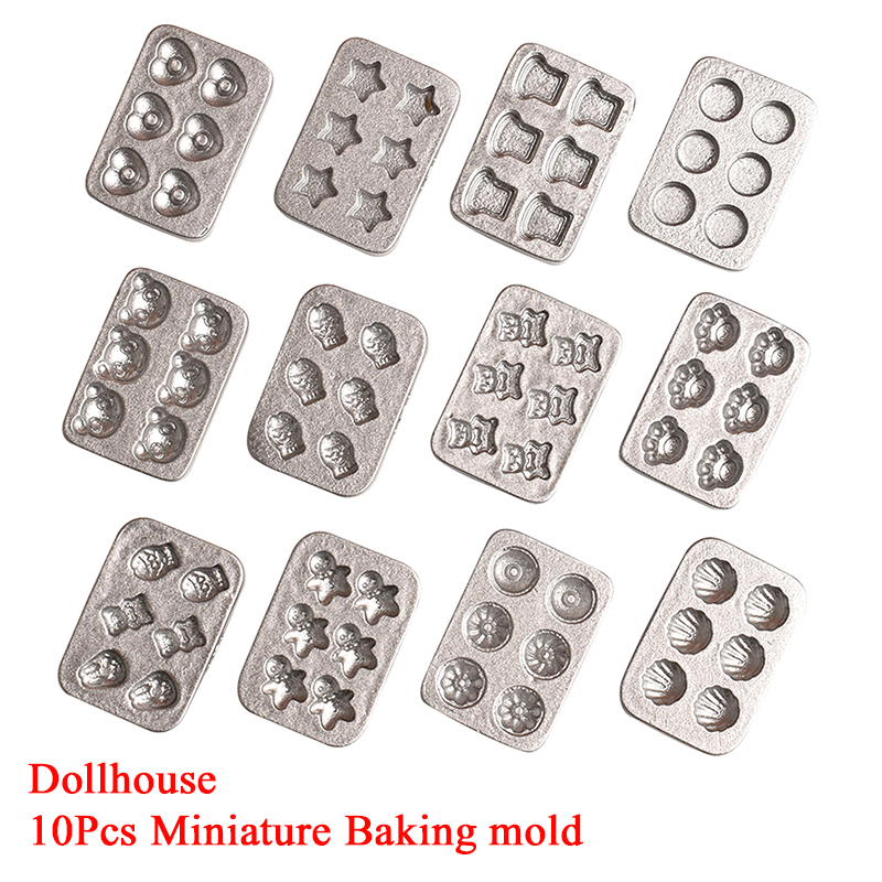 10 pçs casa de boneca em minia - Kitchen Baking Tray avaliação e preço