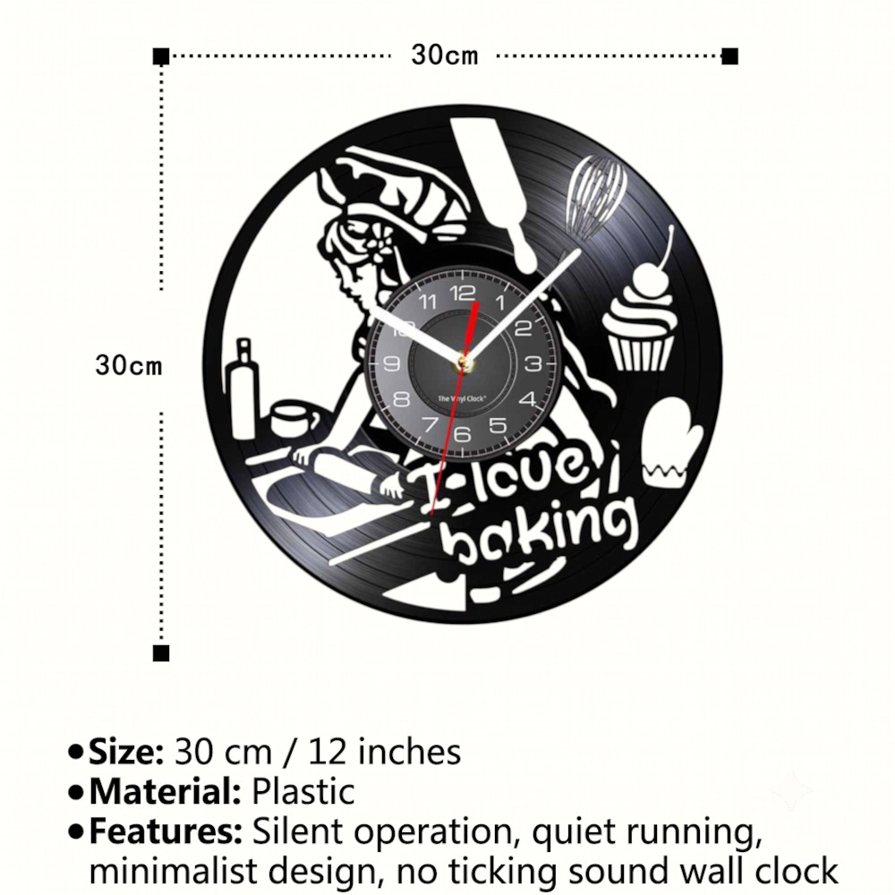 Relógio de Parede de Vinil com - Kitchen And Baking Life avaliação e preço